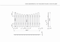 Płot sztachetowy 180x100 85D16x90-11R22x70ŁebBF
